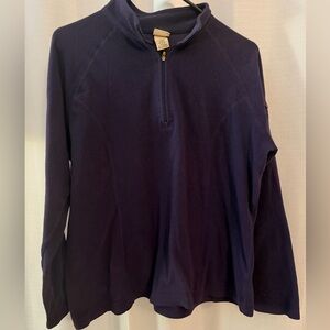 Women’s LL Bean Purple Quarter-Zip Pullover